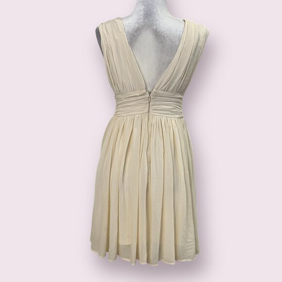 Impressions Women's Evening Dress Ivory Size Small Zipper Cocktail Dress - Picture 5 of 10